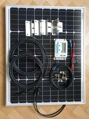 50W solárny panel s regulátorom - kompletná sada na chatu - Obrázok č. 1