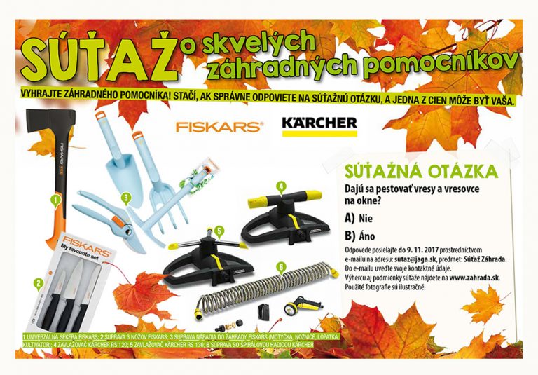 Súťaž o skvelých záhradných pomocníkov