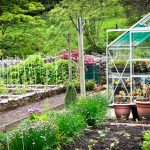 Krásna záhrada so skleníkom