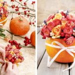 Aranžmán kvetov v tekvici