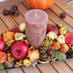 Jesenný aranžmán so sviečkou