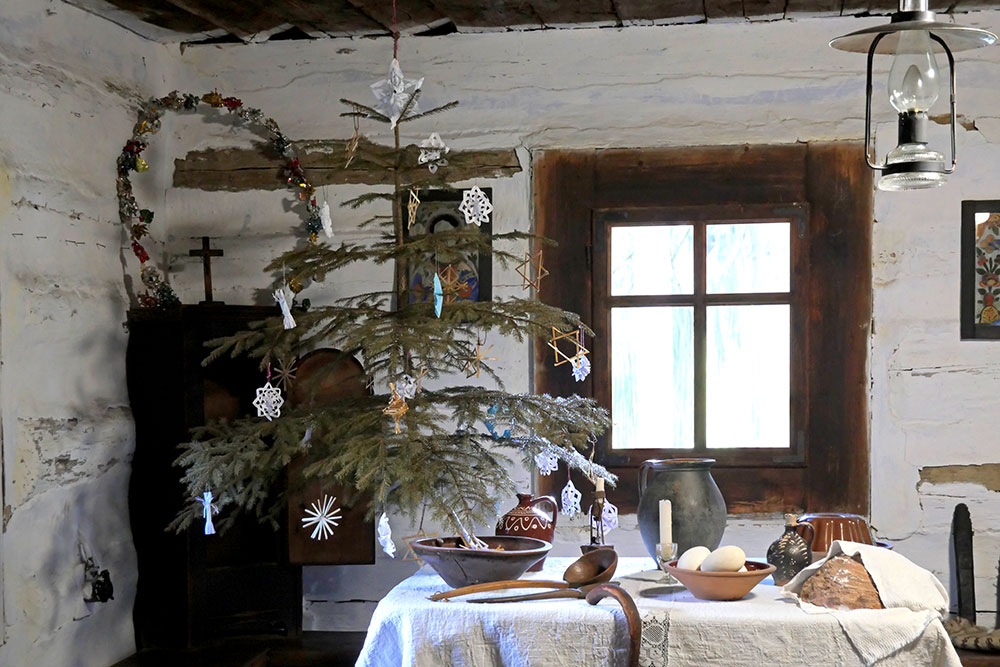 Tradičná slovenská vianočná izba