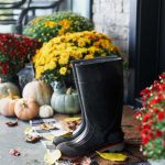 Jesenné zátišie pri vchodových dverách