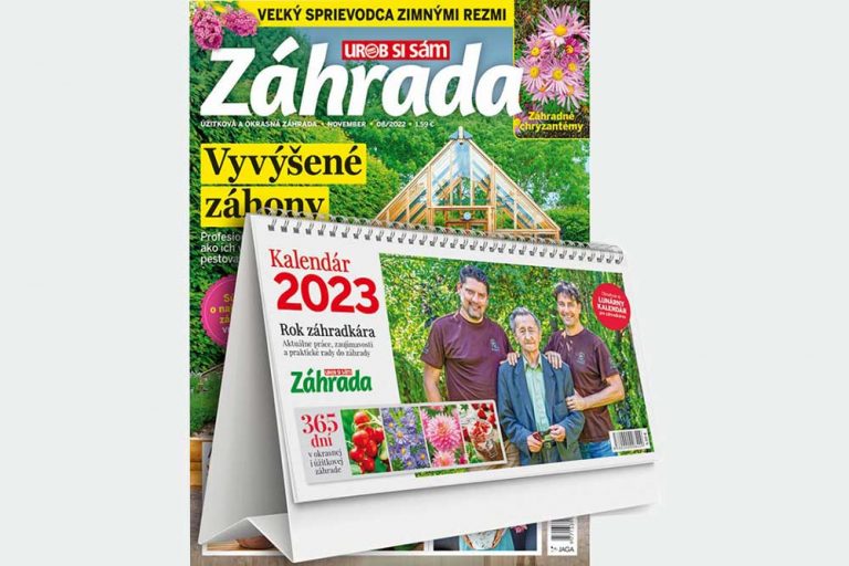 Majte prehľad aj v roku 2023! Ročné predplatné časopisu Záhrada teraz získate s praktickým kalendárom