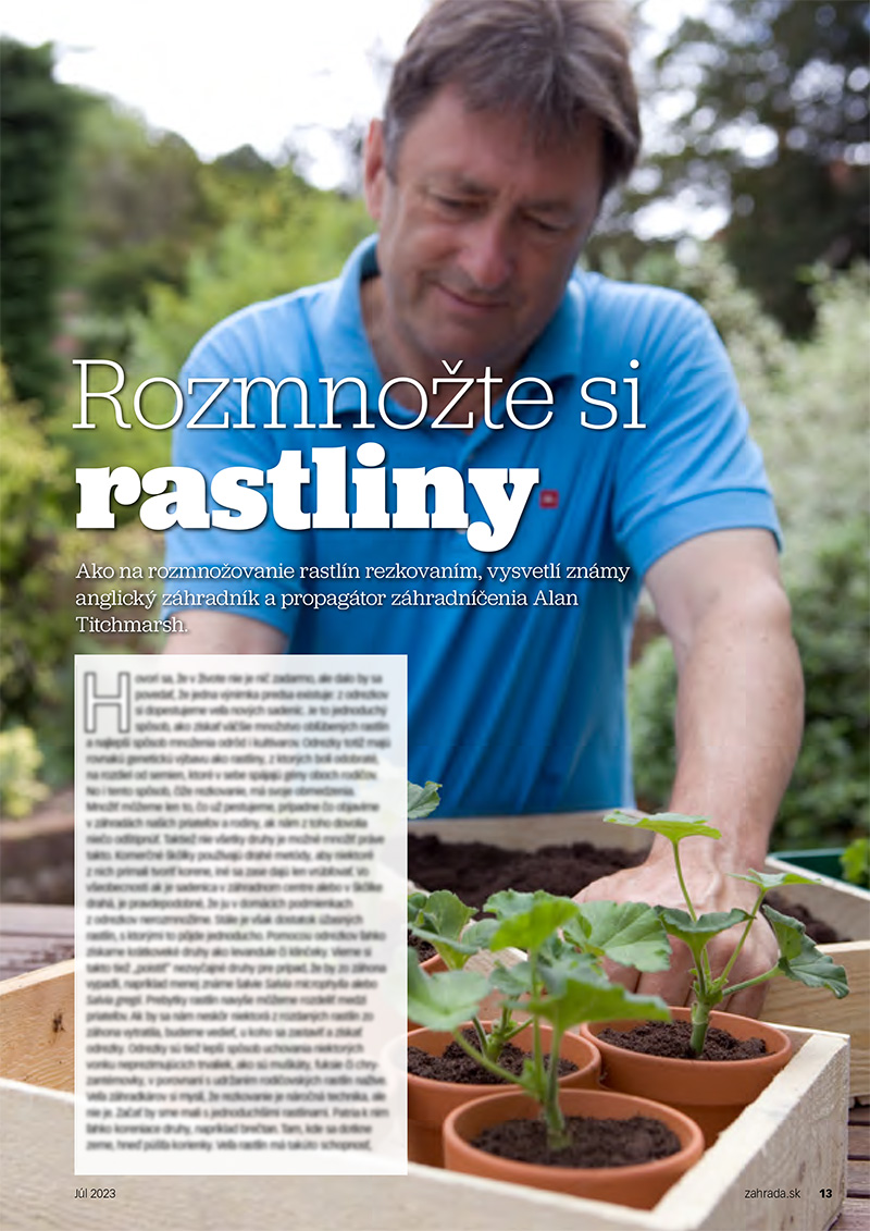 Rozmnožovanie rastlín v záhrade