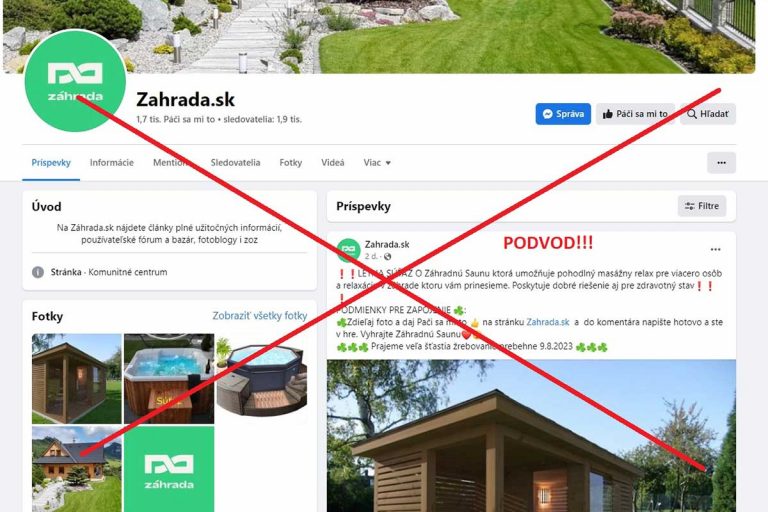 Pozor na podvodnú Facebook stránku!