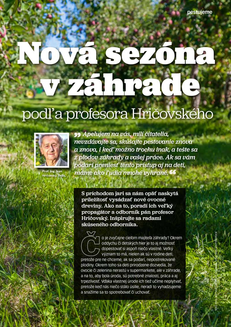 Nová sezóna v záhrade podľa profesora Hričovského