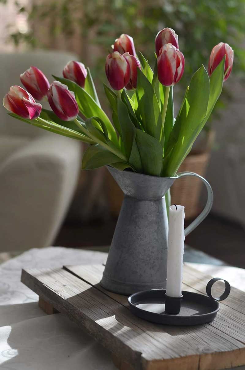 Rezané tulipány vo váze
