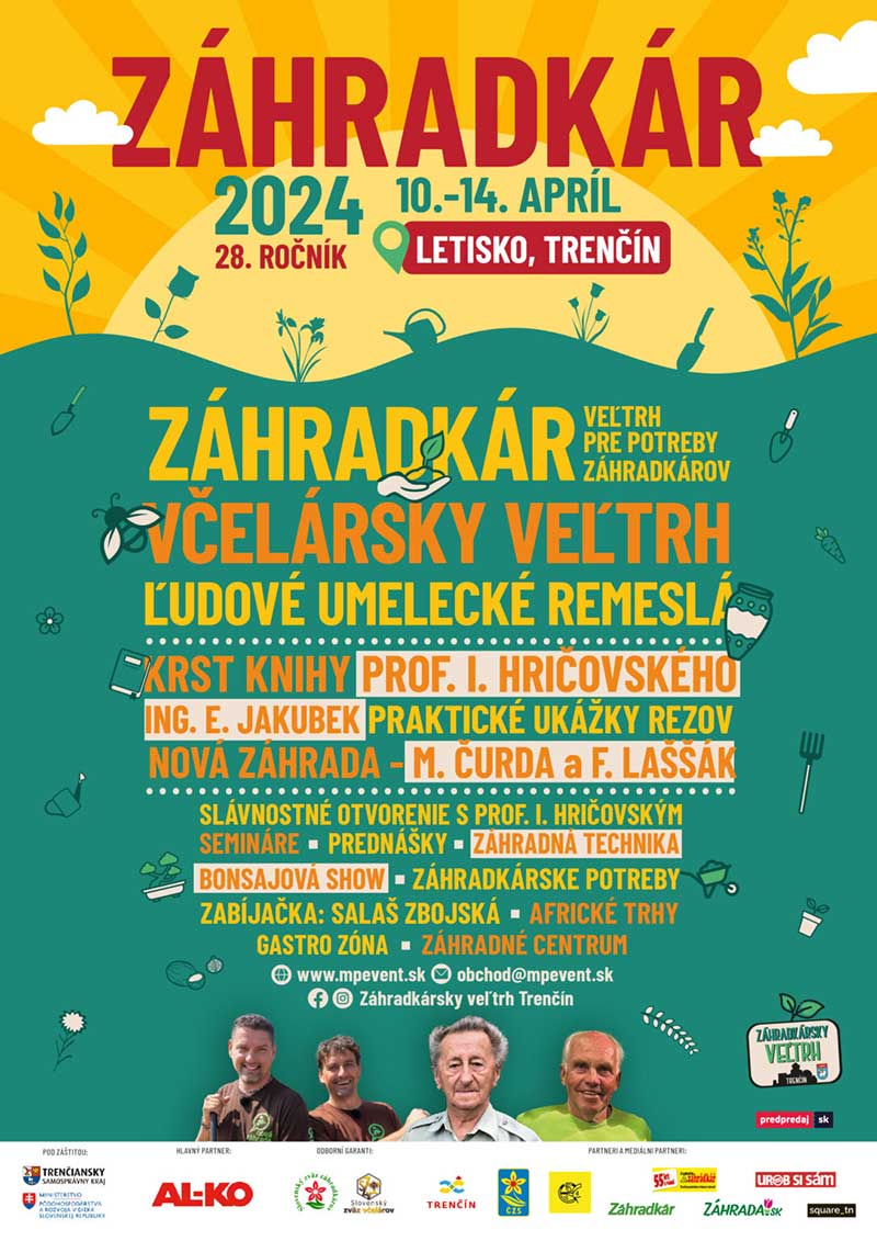 Program veľtrhu Záhradkár v Trenčíne 2024