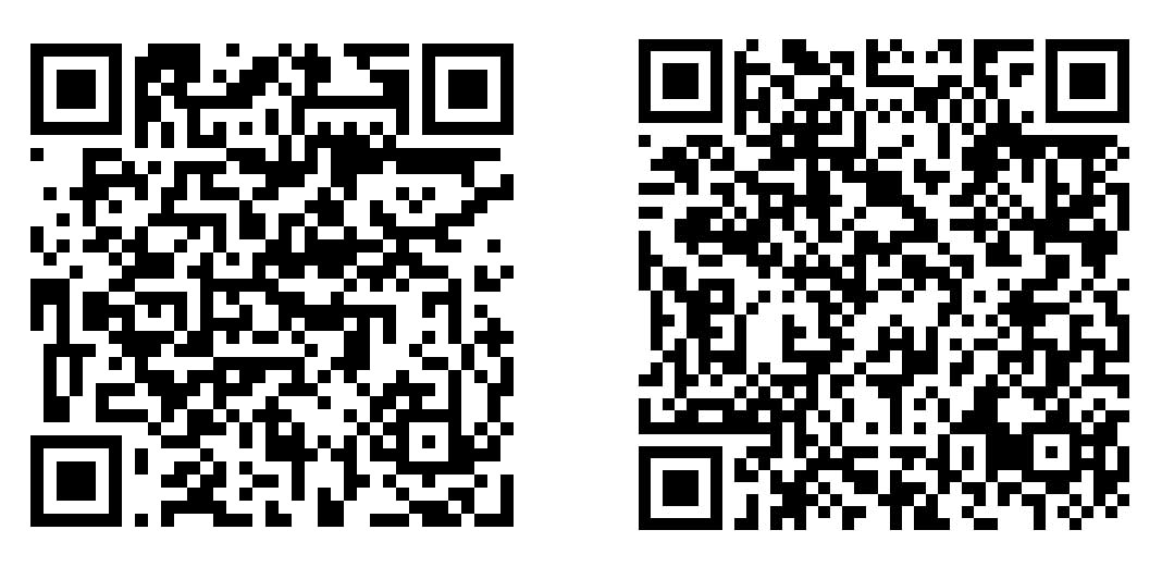 QR kódy na stiahnutie mobilnej aplikácie GardenVisions