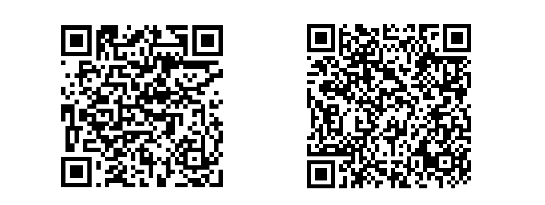QR kódy na stiahnutie mobilnej aplikácie GardenVisions