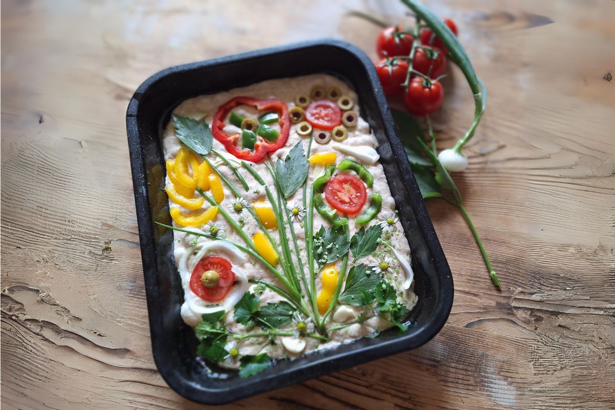 Rozkvitnutá foccacia