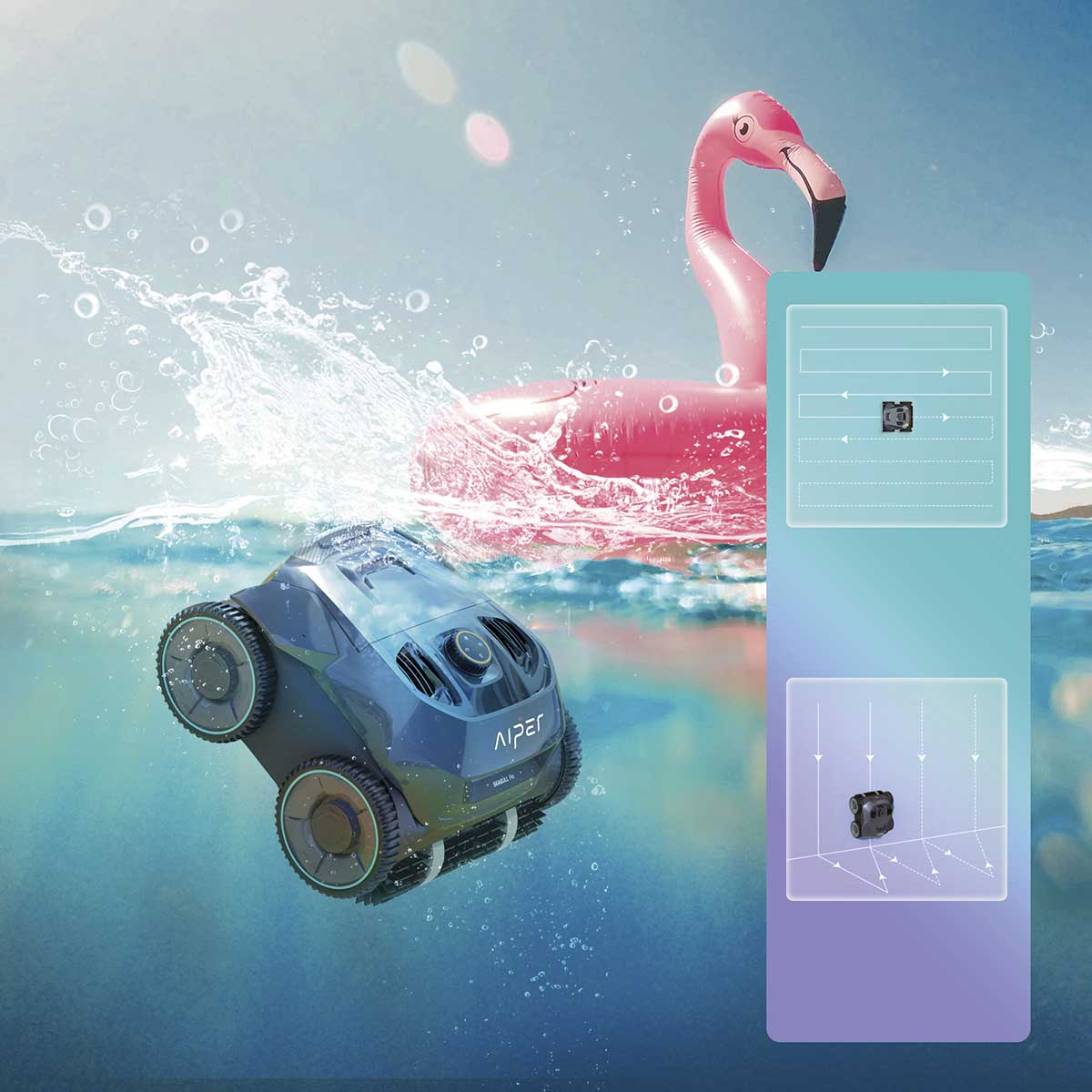 Robotický vysávač na čistenie bazéna Aiper