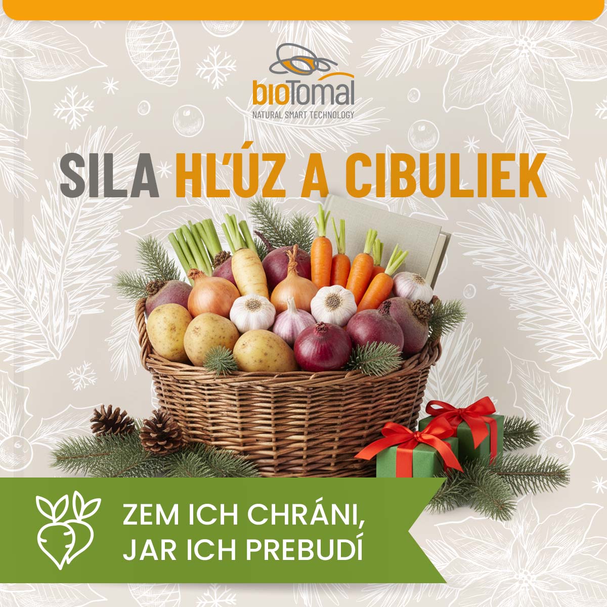 Vianočný balíček na podporu rastlín, ktoré zimujú v pôde