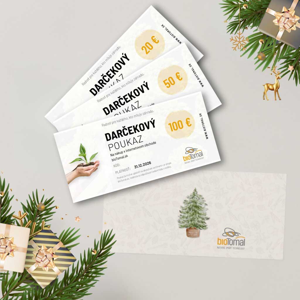 Darčekové poukazy na nákup v bioTomal