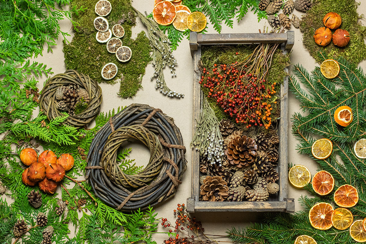 Prírodné adventné vence podľa nápadov záhradkárov