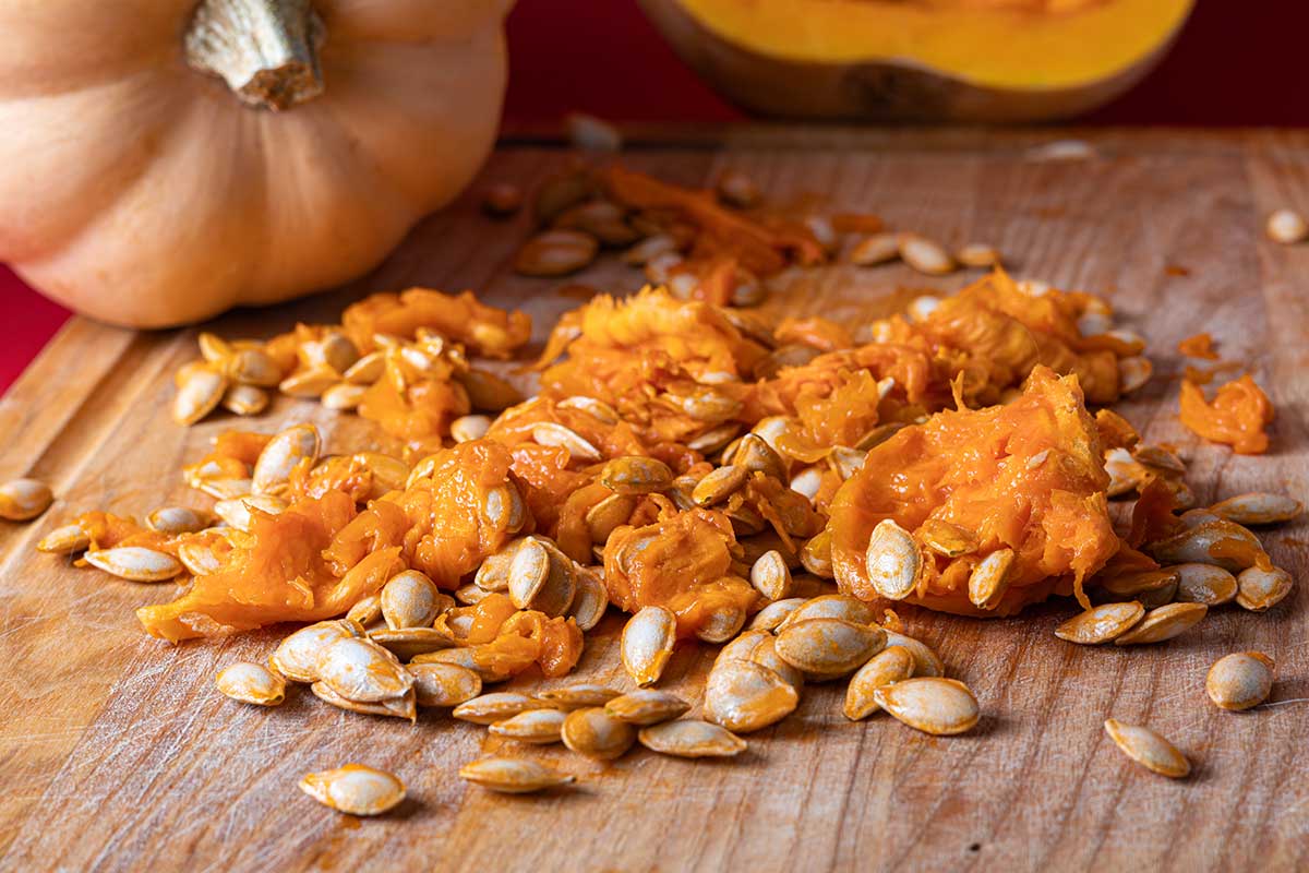 Tekvicové semienka s dužinou