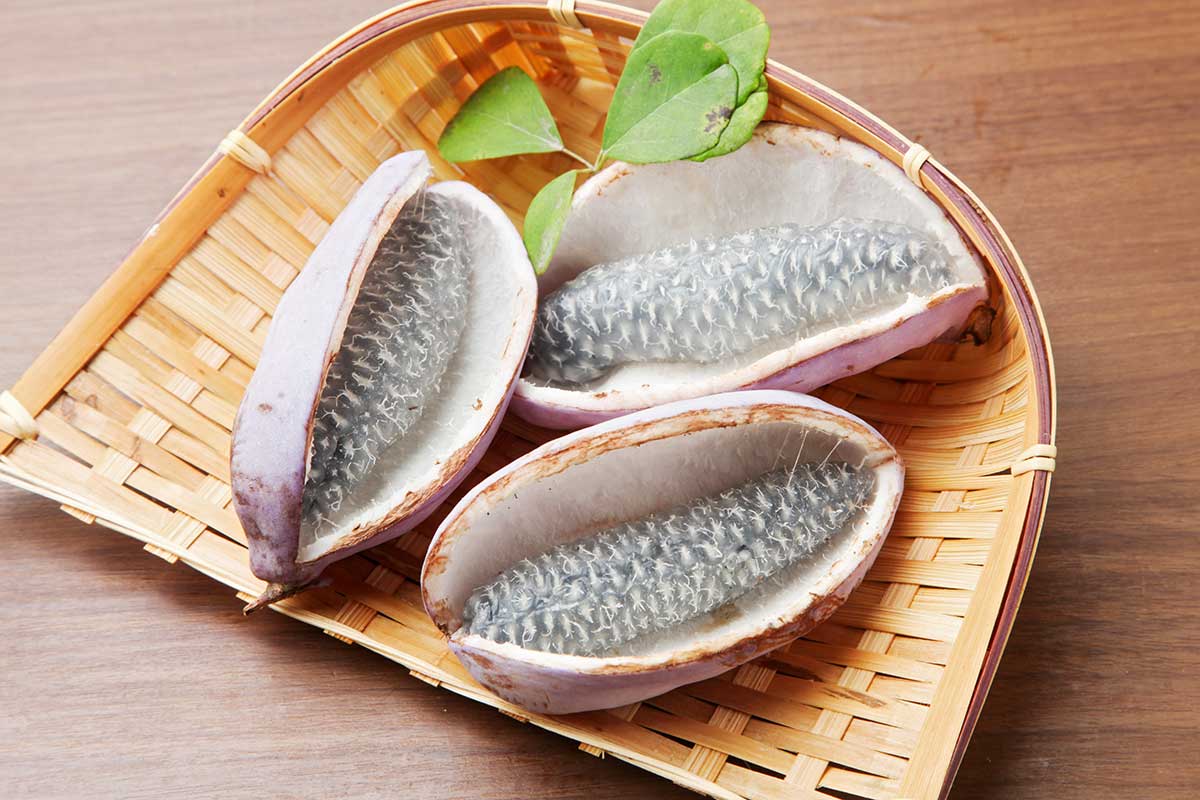 Plody akébie pripomínajúce čokoládový banán