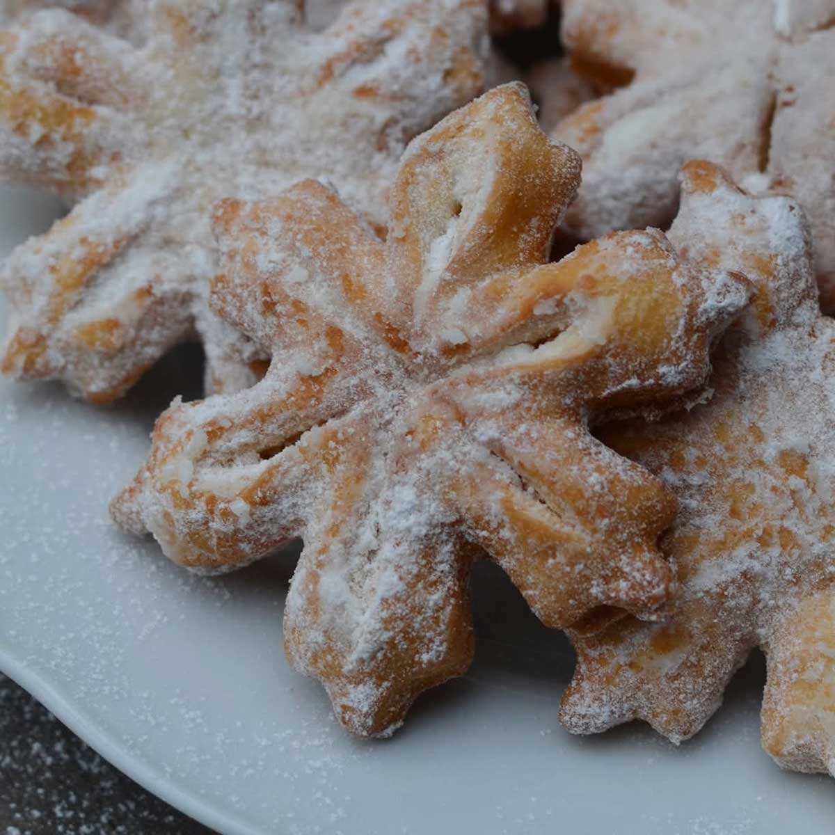 Fánky v tvare snehových vločiek Foto: archív autorky