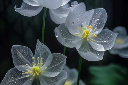 Sklenený kvet Diphylleia grayi