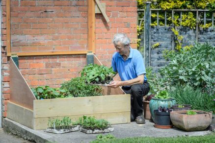 Nepravé parenisko na otužovanie priesad pripevnené k stene záhradného domčeka