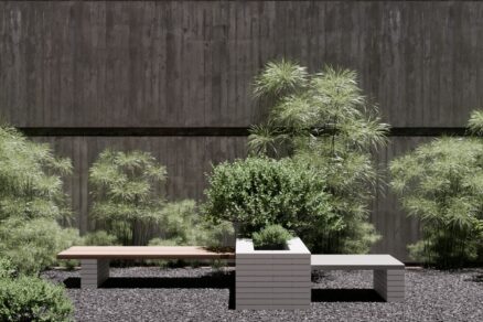 Betónová záhradná lavička Garden Block