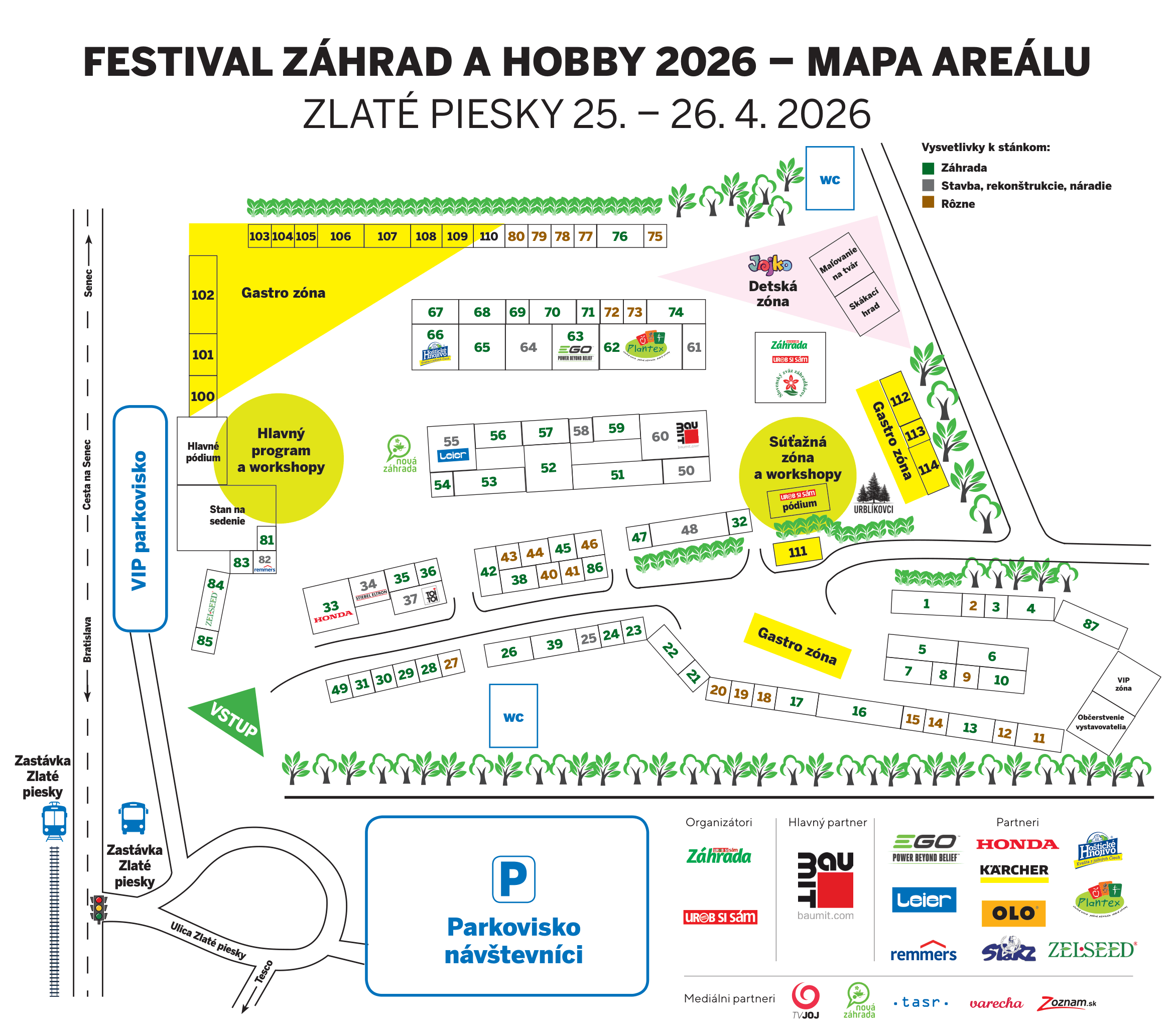 Festival 2026 mapa areálu