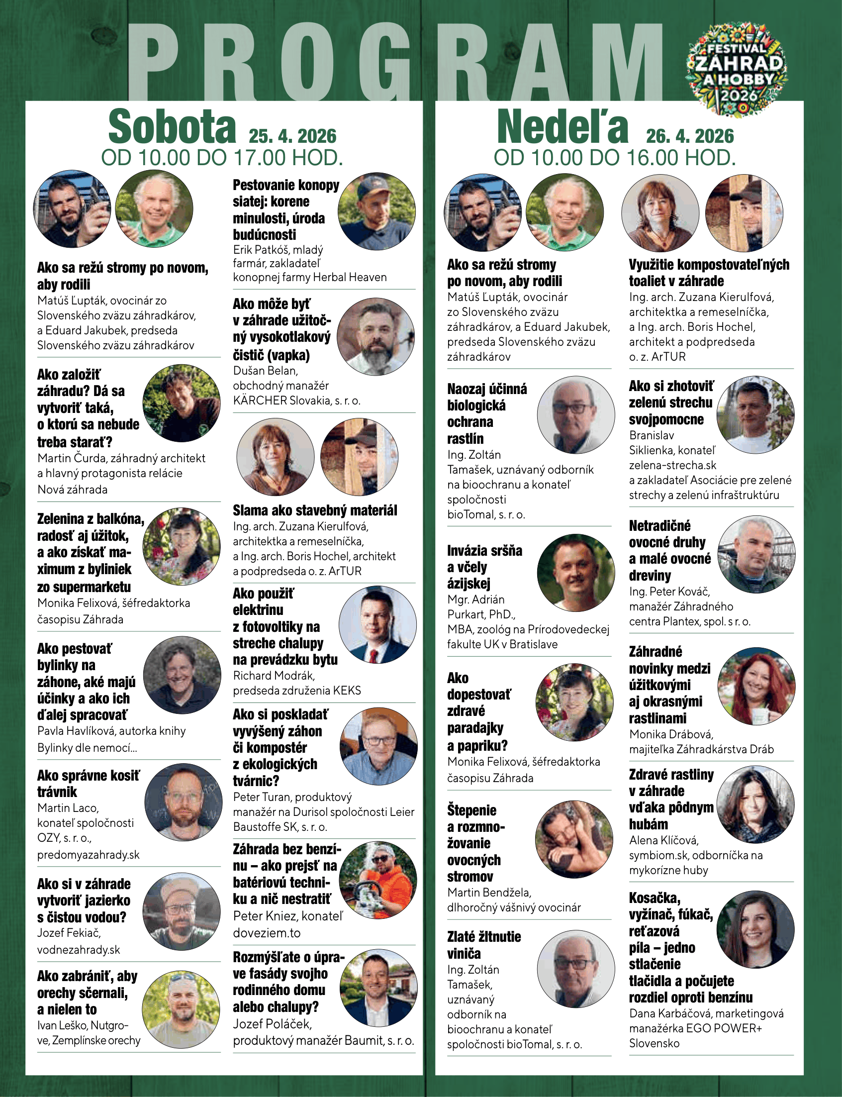 Festival 2026 program na 1 stranu