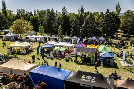 Areál Festivalu záhrad a hobby 2025 na Zlatých pieskoch v Bratislave