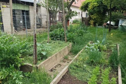 Vyvýšený záhon s drôtom