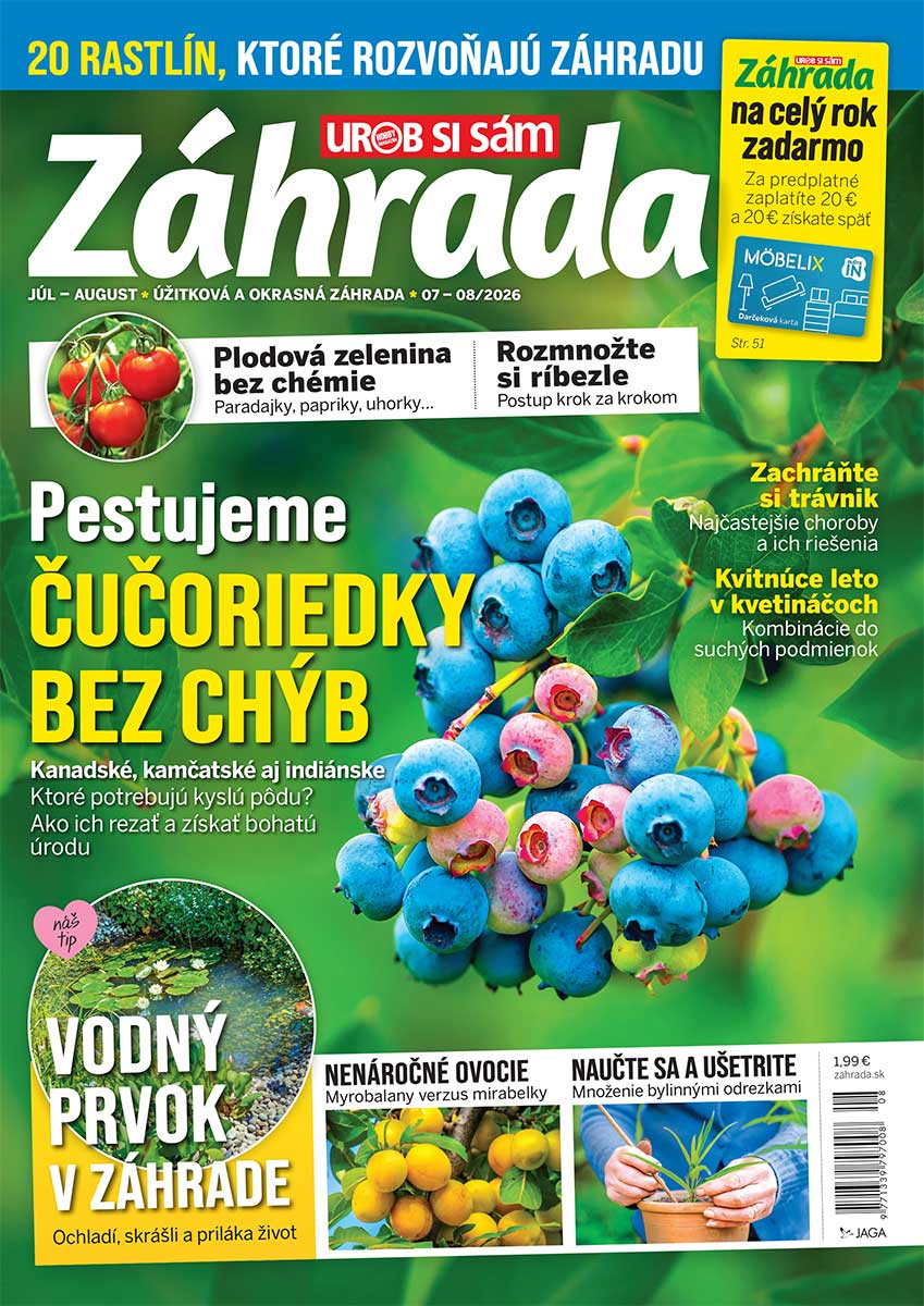 Titulná strana časopisu Záhrada 07-08/2026

