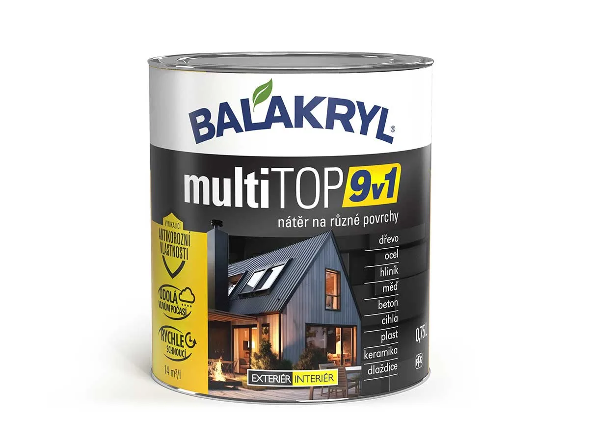 Multifunkčná vodou riediteľná farba Balakryl MultiTop 9v1